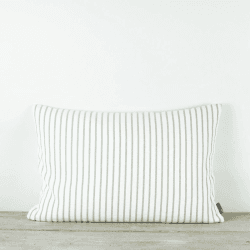 Image showing the Hikari Striped Cushion, 40 x 60cm, Taupe & White product.