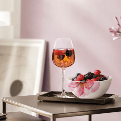 Image showing the Rose Garden Red Wine Goblet Set of 4, 200ml, Clear product.