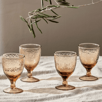 Image showing the Yala Set of 4 Wine Glasses, 190ml, Dusty Terracotta product.