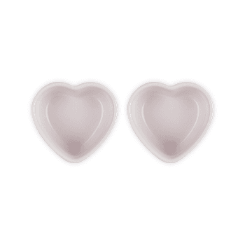 Image showing the Heart Set of 2 Ramekins, Shell Pink product.