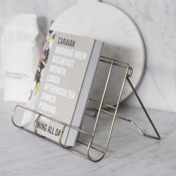 Image showing the Brompton Cook Book Holder, Antique Brass Finish product.