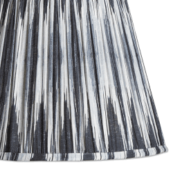 Image showing the Straight empire Shade, 50cm, black and white Ikat by Matthew Williamson product.
