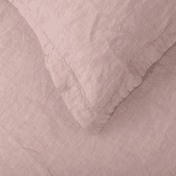 Image showing the Washed Linen Linen Oxford Pillowcase, Dusky Pink product.