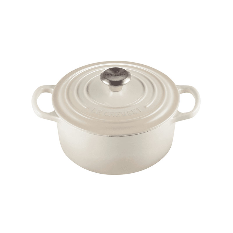 Signature Cast Iron Round Casserole, 26cm, Meringue