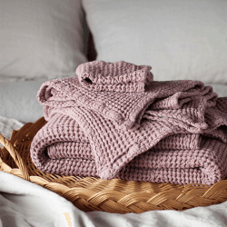 Image showing the Cotton Waffle Towel, Bath Towel, Vintage Rose product.