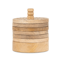 Image showing the Anali Mango Wood Coasters, D10cm, Natural product.