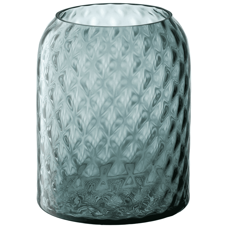 Dapple Vase/Lantern, H16cm, Water Blue