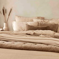 Image showing the Organic Retreat Duvet Set, King, Oat product.