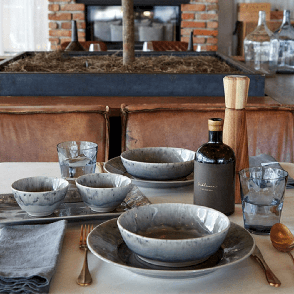 Madeira Set of 6 soup/pasta plates, 19cm, Grey