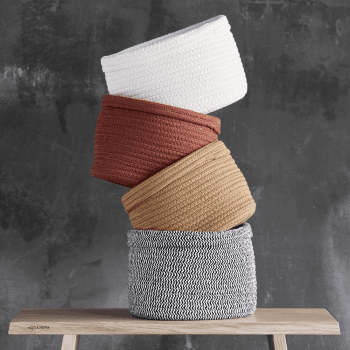 Image showing the Rena Storage basket, L24 x W18 x H16cm, Ivory product.