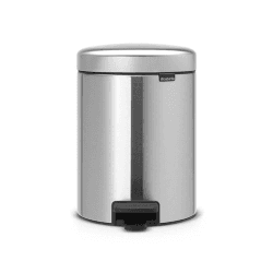 Image showing the newIcon Pedal bin, 5 litre, Matt Steel product.