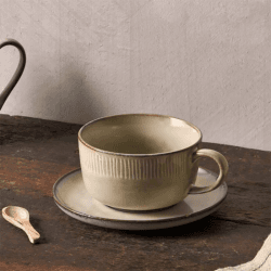 Image showing the Malia Cup & Saucer, Cream product.