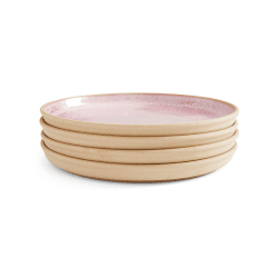 Image showing the Minerals Set of 4 Side Plates, D21.5cm, Rose Quartz product.