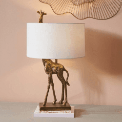 Image showing the Savanna Giraffe Lamp Base, H56.5cm, Antique Brass product.