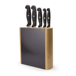 Image showing the Professional Series Magnetic 5 Piece Knife Block Set, Black product.