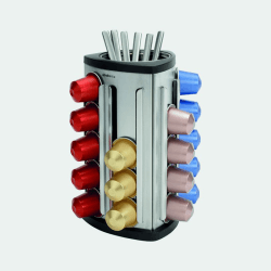 Image showing the Food Enjoyment Coffee Capsule Dispenser, Matt Steel product.