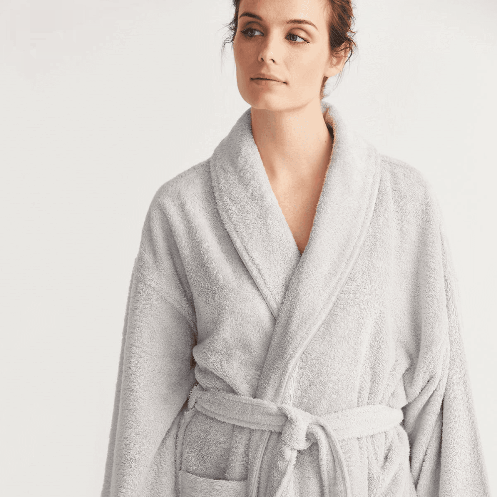 Classic Cotton Unisex robe, extra large, pearl grey