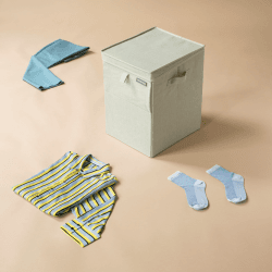 Image showing the Stackable laundry box, 35 litre, Green product.