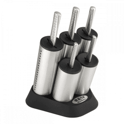 Image showing the Ukon 6 Piece Cylinder Block Set, Silver product.