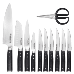 Image showing the Gourmet 11 Piece Forged Knife Block Set, Black product.
