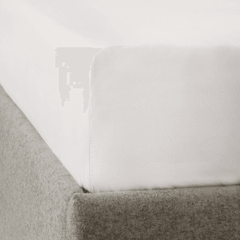 Image showing the Savoy - 400 Thread Count Egyptian Cotton King fitted sheet, W150 x L200 x D30cm, White product.