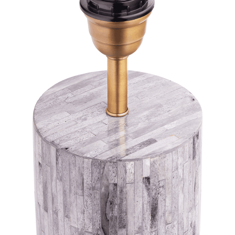 Gwyneth Natural Bone Table Lamp, H37cm, Grey