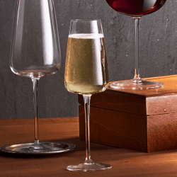 Image showing the Talismano Set of 4 Prosecco Glasses, 400ml, Clear product.