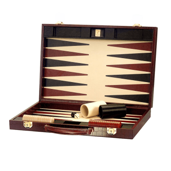 Image showing the Backgammon Set, L45 x W30cm, Amazon Brown Croc product.