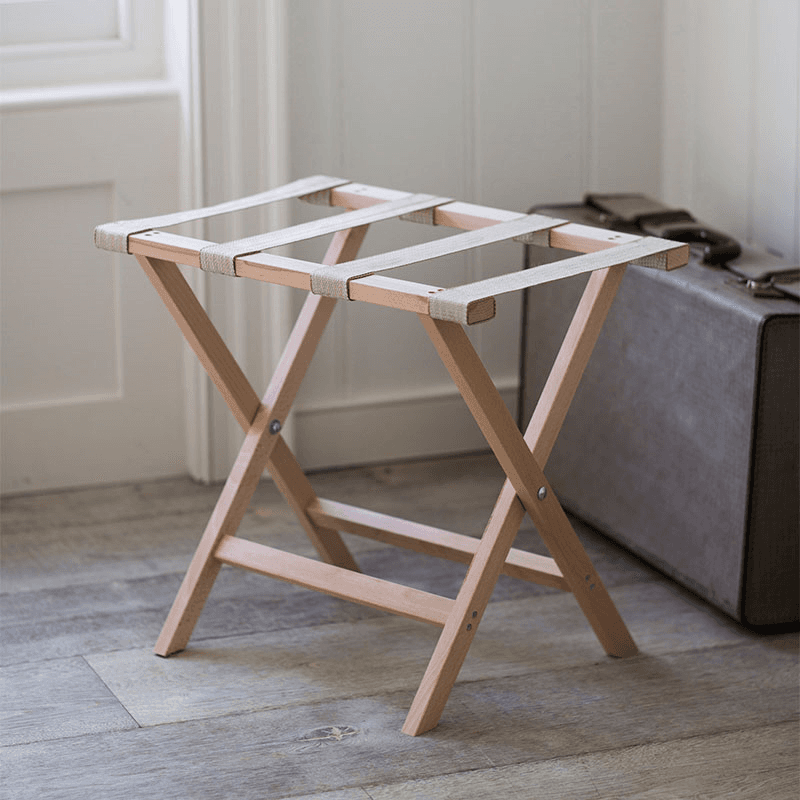 Weekend folding luggage rack, H50 x W55 x D38cm, Natural