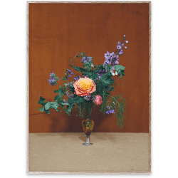 Image showing the Blomst 08 Art Print, 30 x 40cm, Brown product.