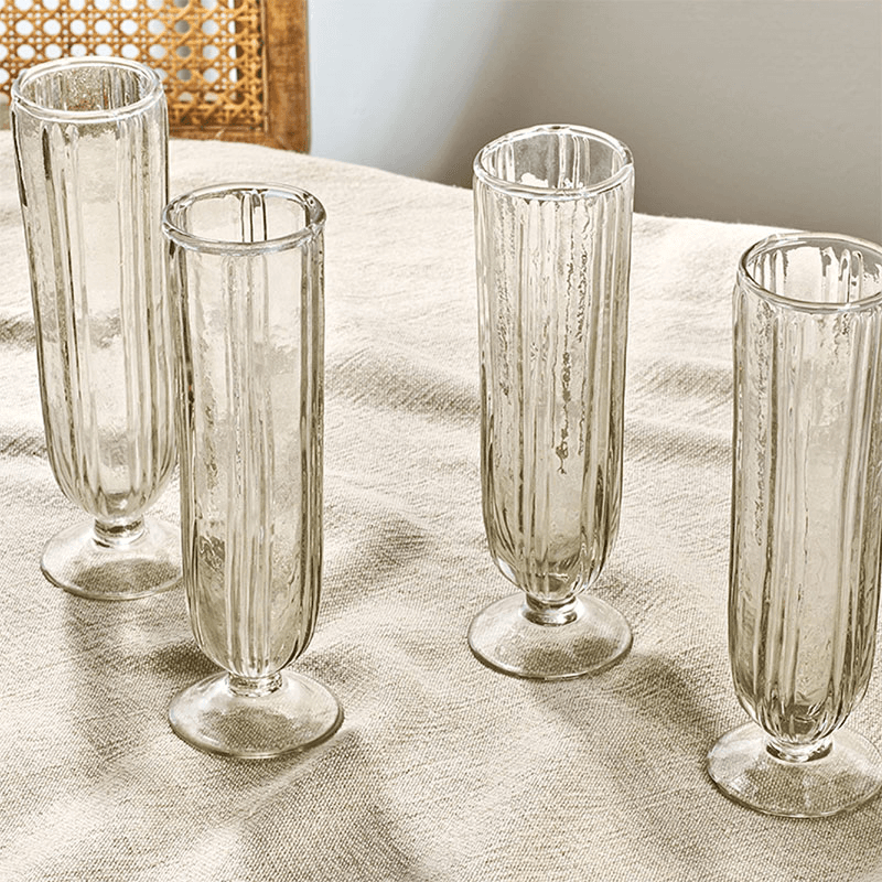 Sigiri Set of 4 Champagne Glasses, 250ml, Clear