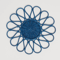 Image showing the Gaia Set of 4 Placemats, D33cm, Navy product.