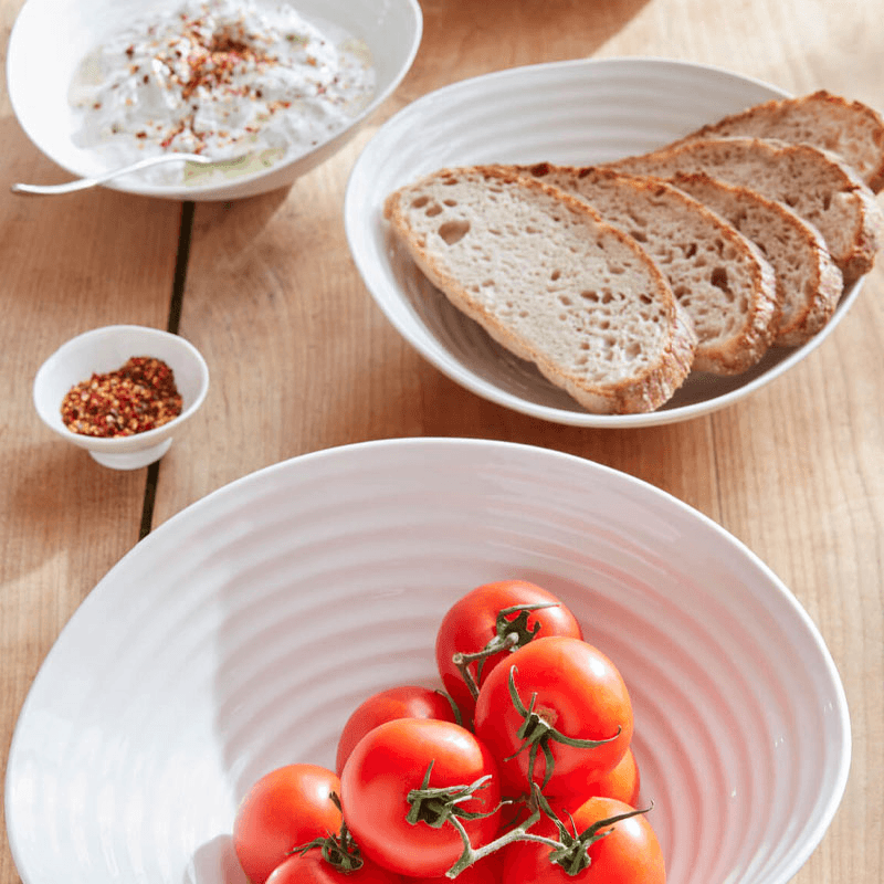 Ceramics Set of 3 salad bowls, 33/28.5/24cm, White