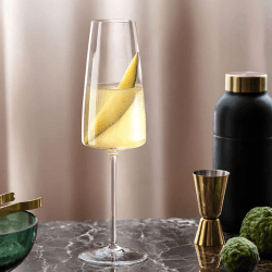 Image showing the MetroChic Set of 2 Champagne Flutes, 120ml, Clear product.