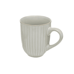 Image showing the Ribbed Mug, 400ml, Light Grey product.