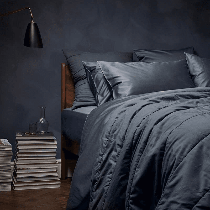 Luxe Cotton Pair of Standard Pillowcases, Ink