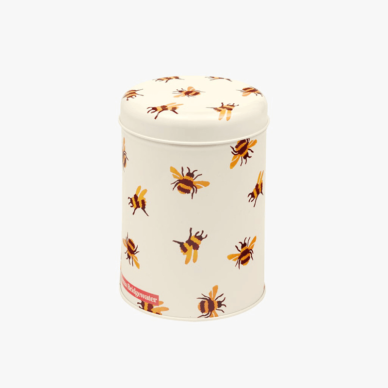 Bees Round Caddy, 10cm  x 15cm, Yellow