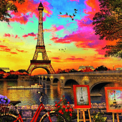 Image showing the Sunset in Paris 3000 piece Jigsaw Puzzle product.
