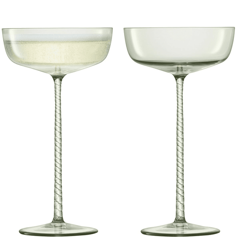 Champagne Theatre Pair of champagne saucers, 190ml, smoke grey