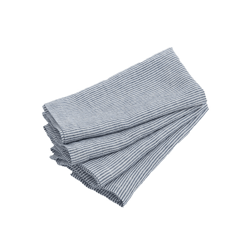 Sid Stripe Set of 4 Napkins, 47 x 47cm, French Blue