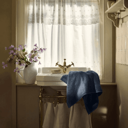 Image showing the Plain Organic Cotton Bath Towel, Blueberry product.