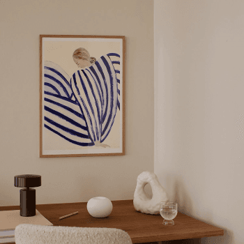 Image showing the Stripe At Concorde, Sofia Lind, H70 x W50cm, Blue product.