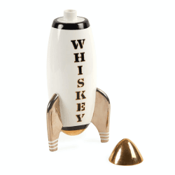 Image showing the Rocket - Whiskey Decanter, H35.5cm, White/Black/Gold product.