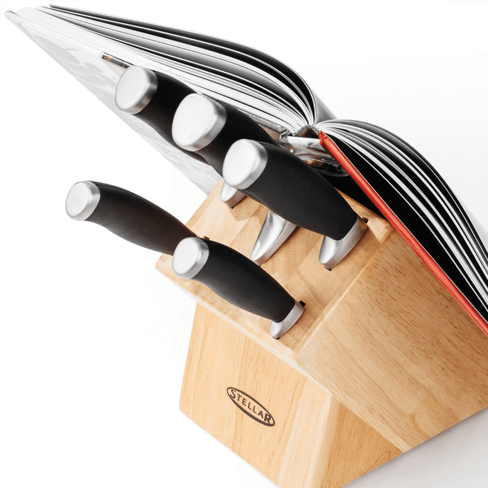 5 Piece Knife Block Set, Natural