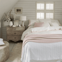 Image showing the Portobello Flat Sheet, King, White/Petal product.