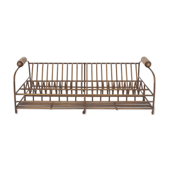 Image showing the Brompton Dish rack, H17.50 x W46.50 x D30cm, antique brass finish product.