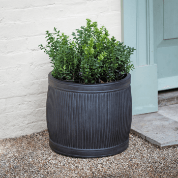 Image showing the Bathford Set of 2 planters, Black product.