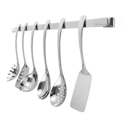 Image showing the Signature 7 piece utensil rack set, Stainless Steel product.