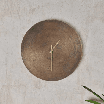 Image showing the Okota Clock, Dia38cm, Antique Brass product.