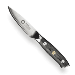 Image showing the Q30 Series Damascus Steel Paring Knife, 9cm, Black product.